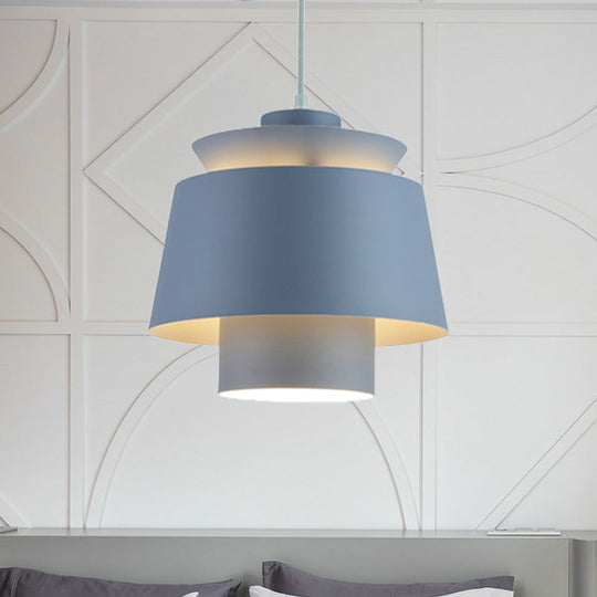 Enif - Modernist Style Tapered Hanging Light Fixture Metallic Pendant Lamp Grey