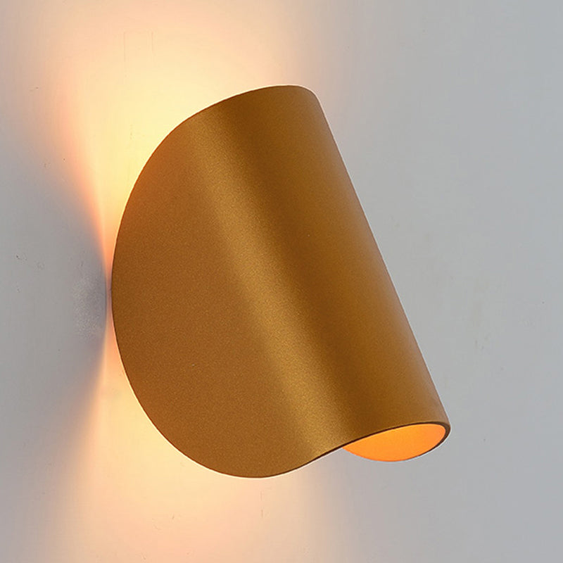 Modern Metal Wall Sconce Light For Bedroom - Foldable Design 1-Light Black/Grey/Silver Gold
