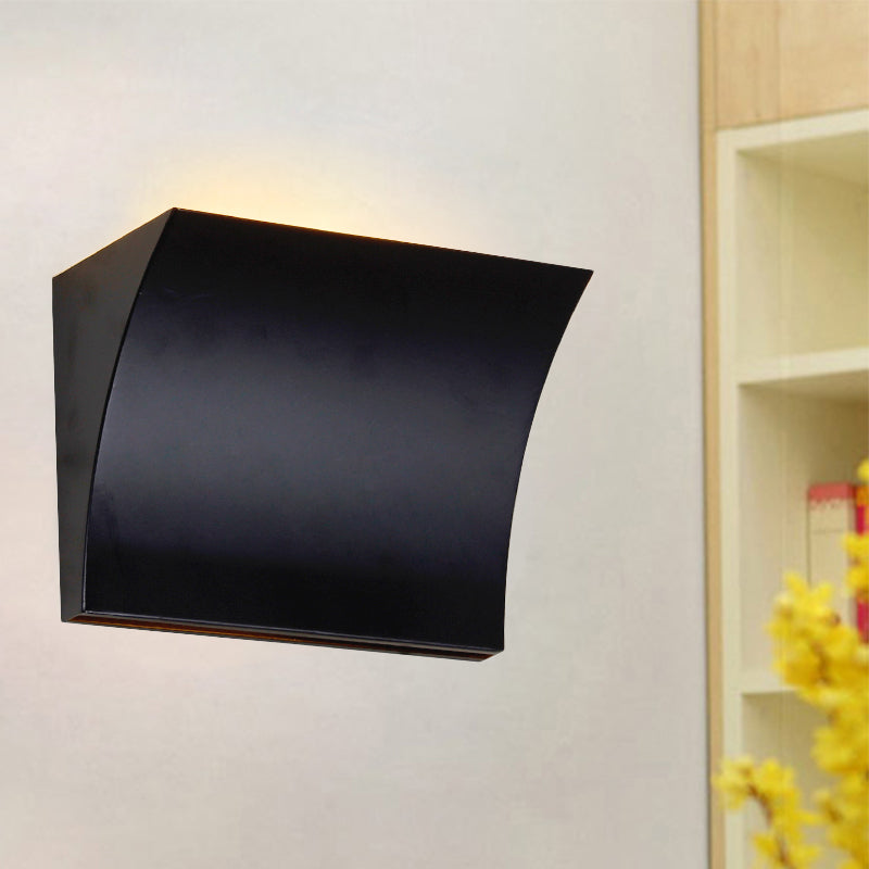 Modern Metal Led Wall Sconce Light Fixture For Living Room - Black/Silver Slide Design Black