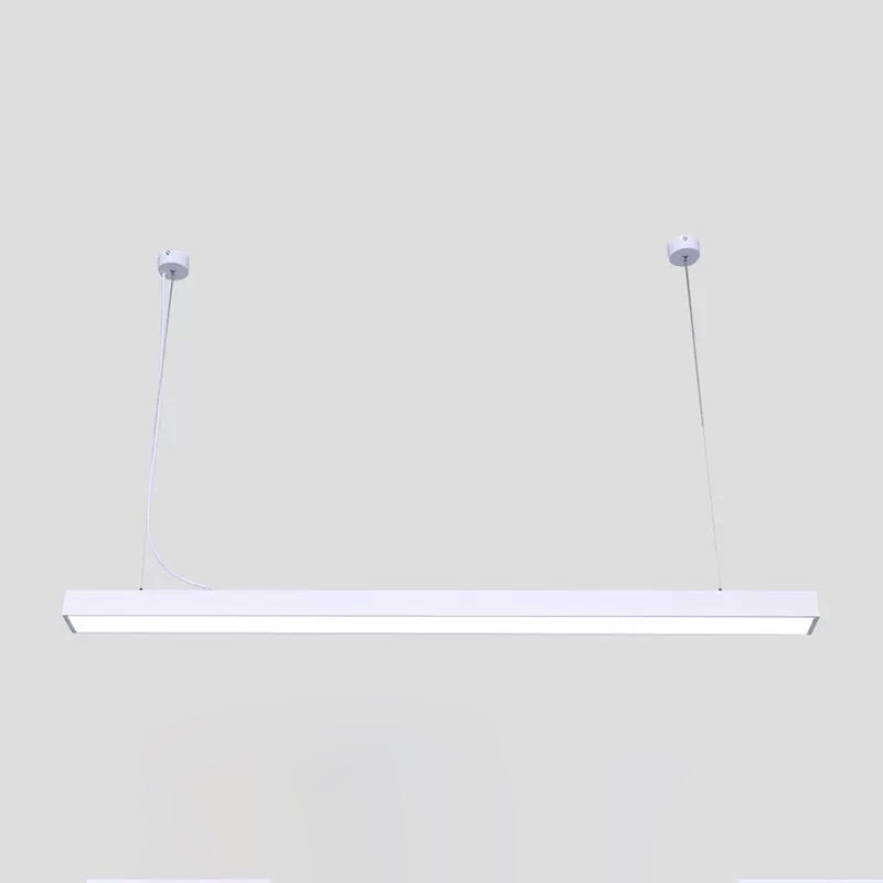 Modern Acrylic Led Pendant Lamp For Office - Sleek Bar Design White / 23.5