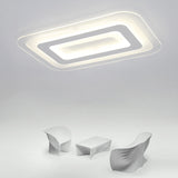 Sleek Surface Mounted Led Ceiling Light - Simplicity In White For Living Room