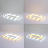 Sleek Surface Mounted Led Ceiling Light - Simplicity In White For Living Room