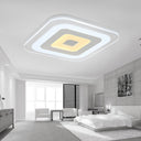 Sleek Surface Mounted Led Ceiling Light - Simplicity In White For Living Room / 8’ Inner Outer Warm