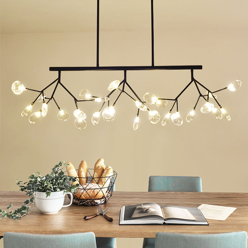 Nordic 27-Light Tree Branch Glass Pendant Lamp For Dining Room - Island Ceiling Light