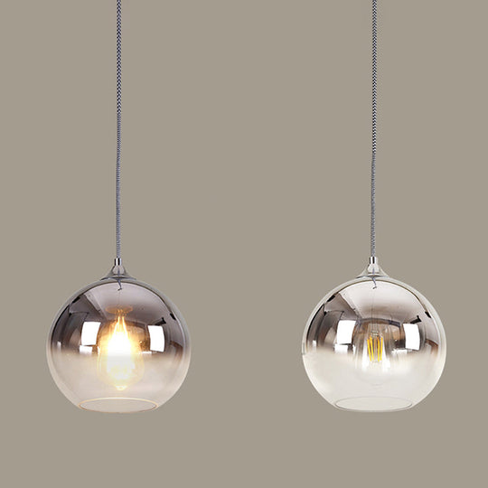 Nordic Spherical Dining Room Hanging Light Chrome / 8 Pendant Lighting