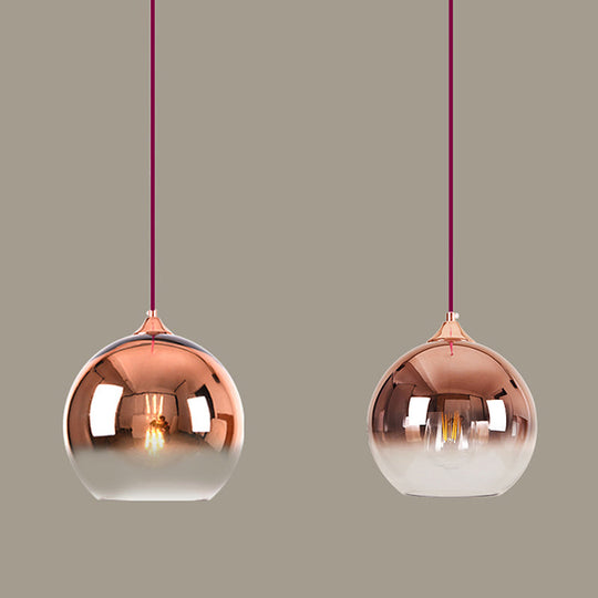 Nordic Spherical Dining Room Hanging Light Rose Gold / 8 Pendant Lighting