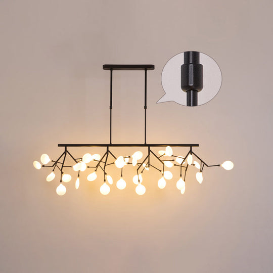 Minimalistic Acrylic Twig Ceiling Pendant Light - Island Lighting Ideas For Dining Room 36 / Black