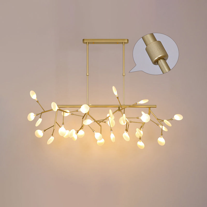 Minimalistic Acrylic Twig Ceiling Pendant Light - Island Lighting Ideas For Dining Room 36 / Gold