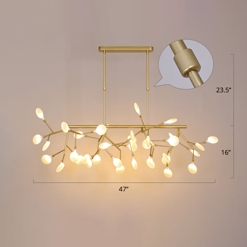 Minimalistic Acrylic Twig Ceiling Pendant Light - Island Lighting Ideas For Dining Room