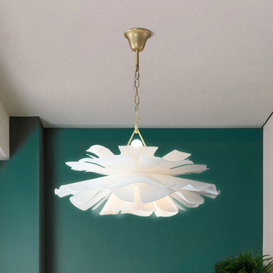 Minimalist Acrylic Flower Pendant Light - 2-Light Ceiling Fixture For Living Room