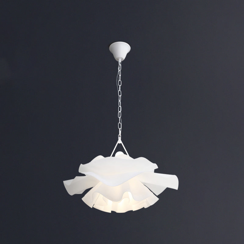 Minimalist Acrylic Flower Pendant Light - 2-Light Ceiling Fixture For Living Room White / 21.5