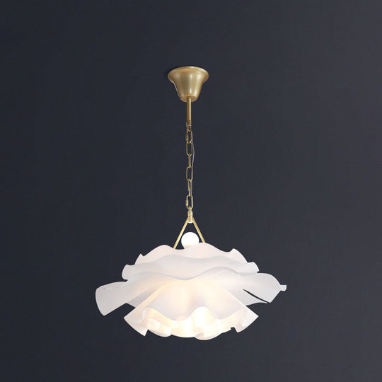 Minimalist Acrylic Flower Pendant Lighting: 2-Light Ceiling Fixture for Living Room