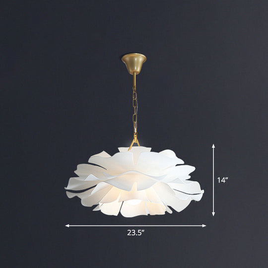 Minimalist Acrylic Flower Pendant Lighting: 2-Light Ceiling Fixture for Living Room