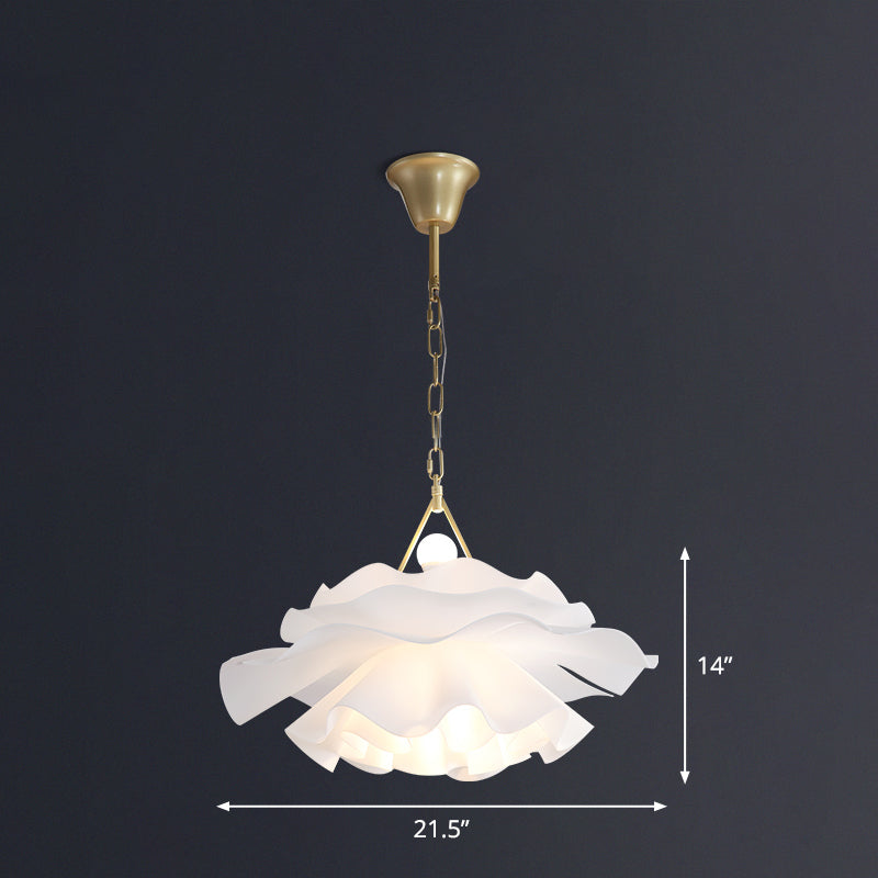 Minimalist Acrylic Flower Pendant Lighting: 2-Light Ceiling Fixture for Living Room