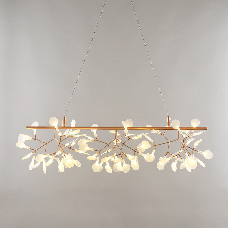 Minimalist Acrylic Gold Pendant Ceiling Lamp - Heracleum Over Island Lighting