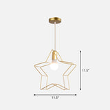 Nordic Style Gold Metal Wire Cage Pendant Light For Dining Room Ceiling