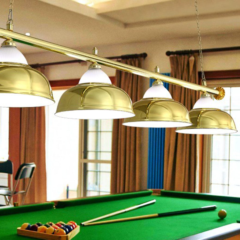 Stainless Steel Billiard Light - Stylish Country Bowl Game Room Ceiling Lamp