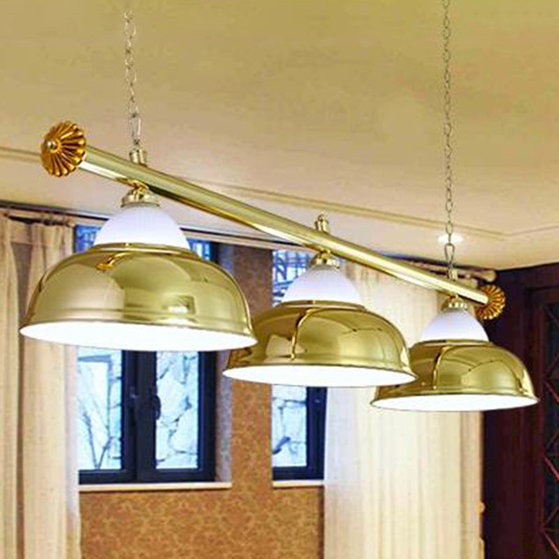 Stainless Steel Billiard Light - Stylish Country Bowl Game Room Ceiling Lamp 3 / Gold
