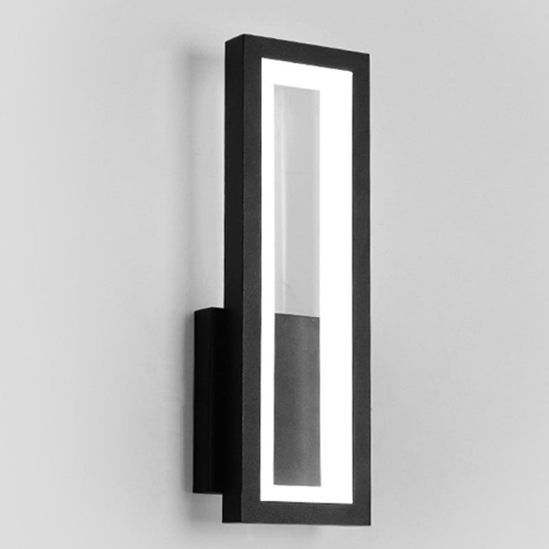 Contemporary Led Wall Sconce With Acrylic Shade For Bedside Lighting Black / White