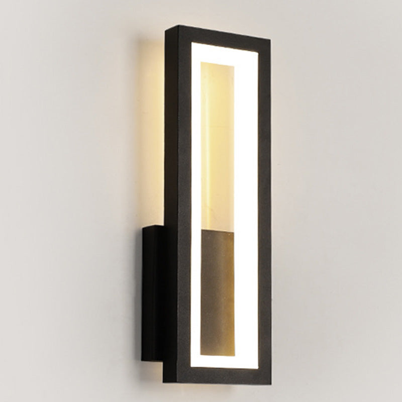 Contemporary Led Wall Sconce With Acrylic Shade For Bedside Lighting Black / Warm