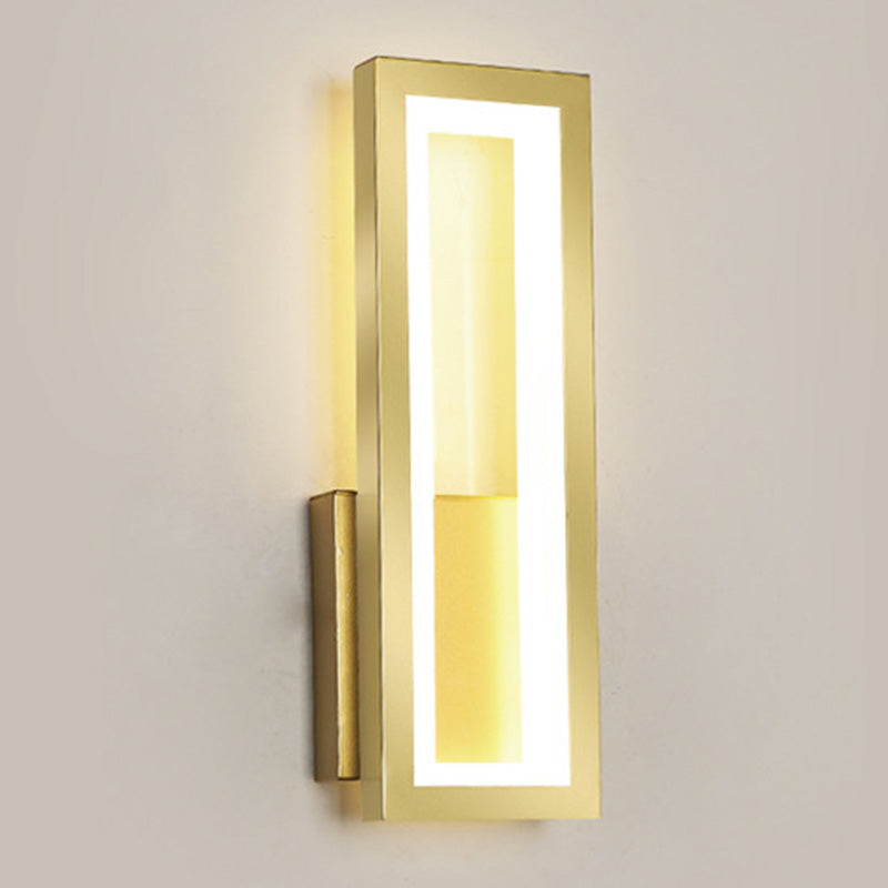 Contemporary Led Wall Sconce With Acrylic Shade For Bedside Lighting Gold / Warm