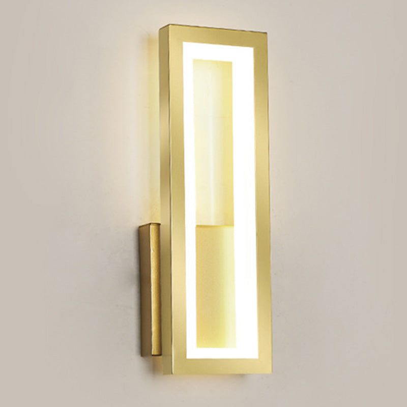 Contemporary Led Wall Sconce With Acrylic Shade For Bedside Lighting Gold / Third Gear