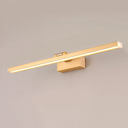 Rotatable Led Vanity Mirror Light: Sleek Metal Linear Wall Sconce For Bathrooms Gold / 16