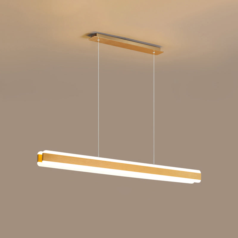 Minimalist Led Island Pendant - Linear Acrylic Hanging Light For Dining Room Gold / 31.5 Third Gear