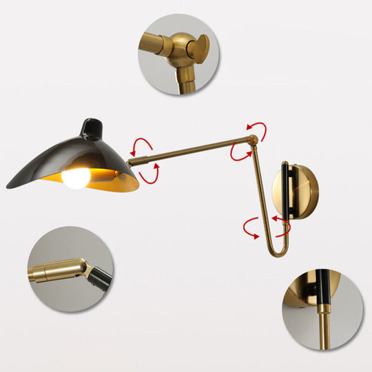 Duckbill Reading Light Metal Sconce - Adjustable Joint Perfect For Single Bedroom