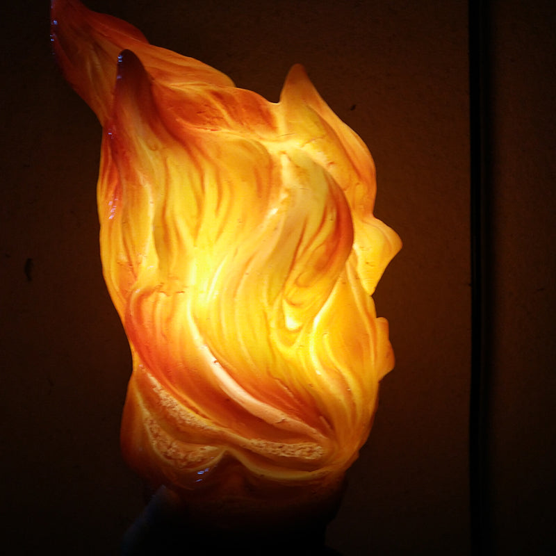 Modern Resin Torch Wall Light: Single Bulb Decorative Foyer Lamp In Orange