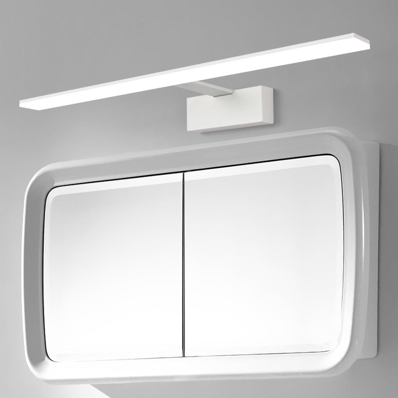 Sleek Led Vanity Lamp: Minimalist Bar Design Metal Base Acrylic Diffuser - Ideal For Bathrooms White