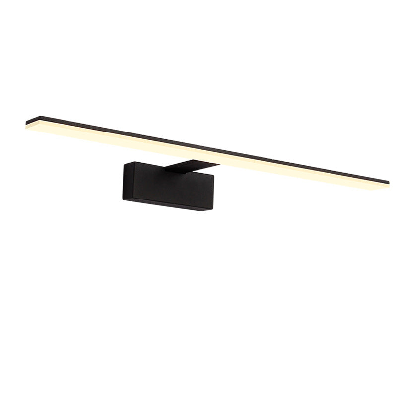Sleek Led Vanity Lamp: Minimalist Bar Design Metal Base Acrylic Diffuser - Ideal For Bathrooms