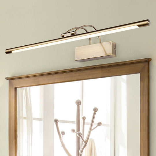 Modern Acrylic Led Vanity Wall Light Fixture For Simplicity And Elegance In Your Bathroom Nickel /