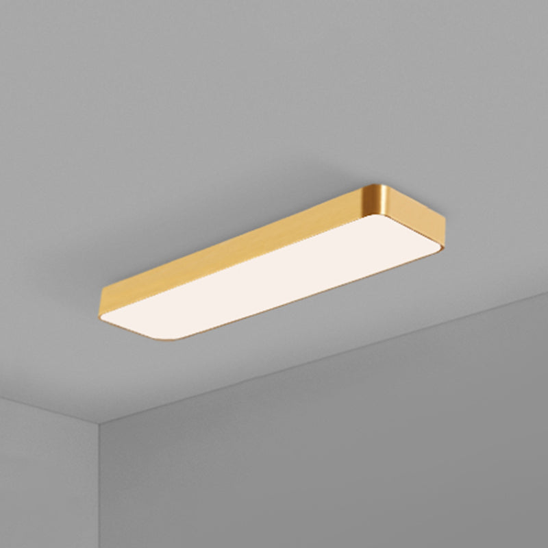 Simple Style Metal Led Ceiling Lamp With Gold Finish - Ideal For Offices / 23.5 Warm