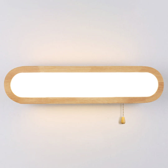 Sleek Led Wall Sconce With Acrylic Diffuser - Ideal For Hallways Beige / 18