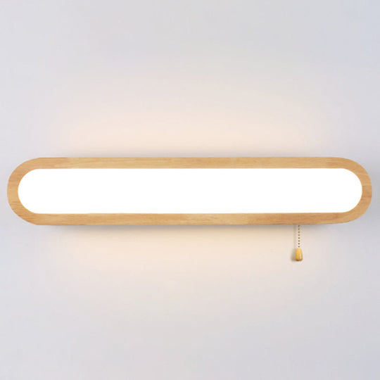Sleek Led Wall Sconce With Acrylic Diffuser - Ideal For Hallways Beige / 21.5