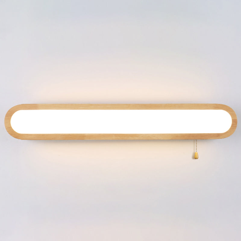 Sleek Led Wall Sconce With Acrylic Diffuser - Ideal For Hallways Beige / 25.5