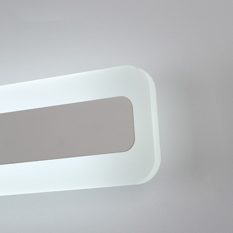 Minimalist Ultrathin Acrylic White Led Wall Sconce Vanity Light Fixture