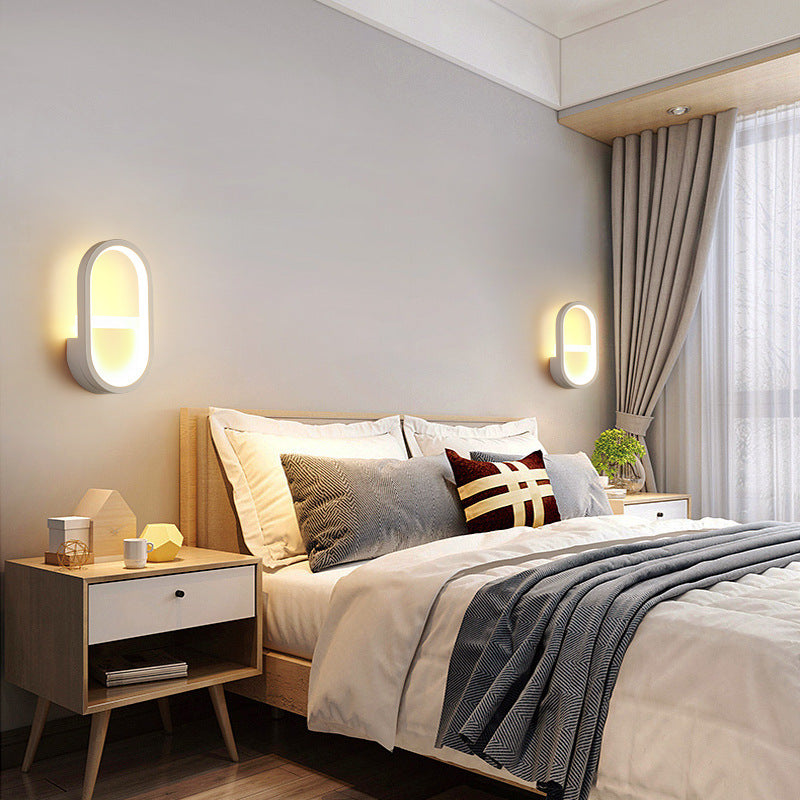Minimalist Elliptical Led Wall Sconce For Bedroom Lighting