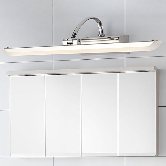 Modern Stainless Steel Bathroom Led Wall Vanity Light - Chrome Finish