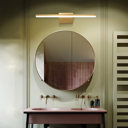 Postmodern Brass Led Sconce Vanity Light With Acrylic Bath Wall Fixture