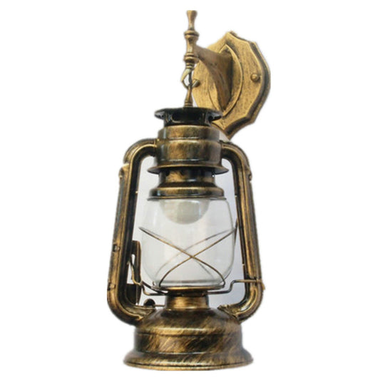 Nautical Glass Kerosene Lantern Wall Mount Lamp For Hallways 1 / Bronze