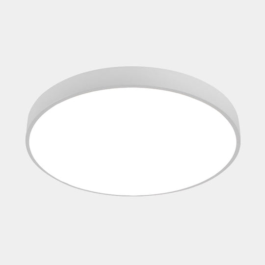 Illuminate Your Pathway: Round Nordic Led Flush Mount Ceiling Light With Acrylic Diffuser White / 9