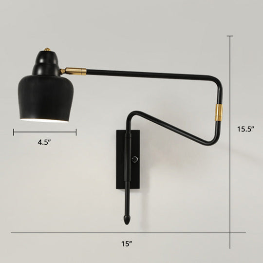 Modern Wall Mounted Reading Lamp: Retractable Arm Nordic Style