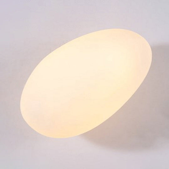 Frosted Glass Cobblestone Wall Sconce: Art Deco 1-Light Mount For Living Room White / Oval
