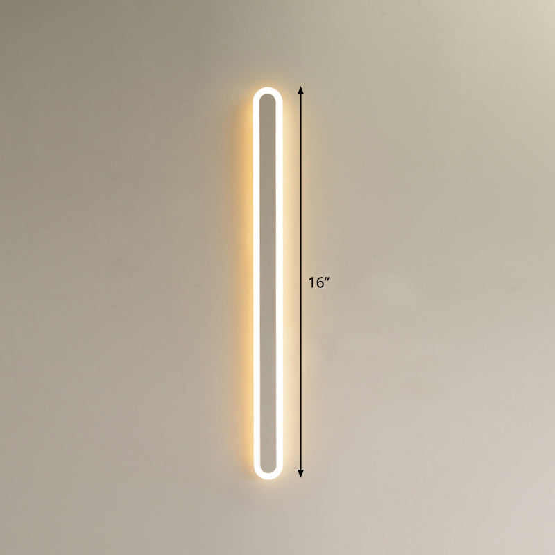Sleek Elliptical Acrylic Wall Sconce With Led Lighting For Aisle