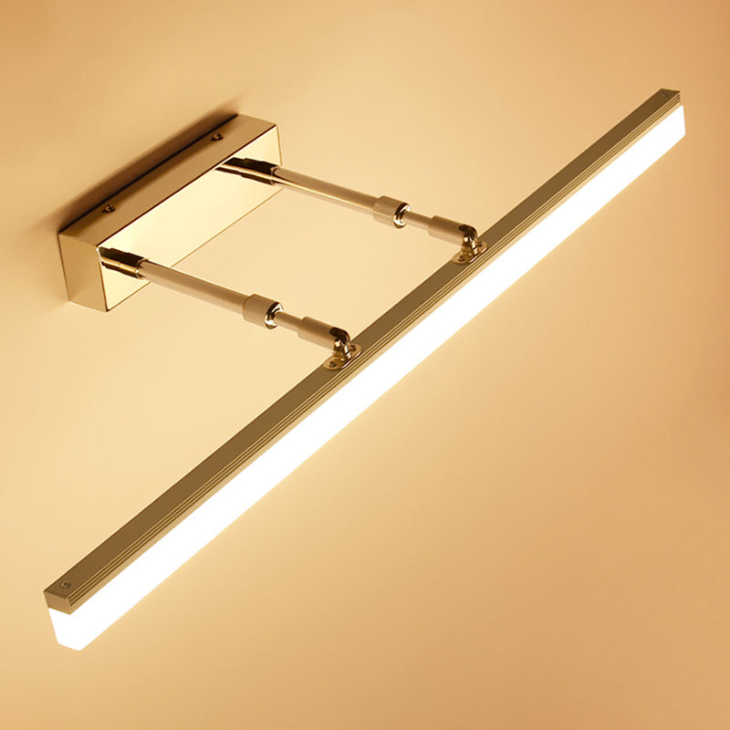 Sleek Led Mirror Light: Extendable & Wall-Mounted Ideal For Bathrooms Gold / 16 White