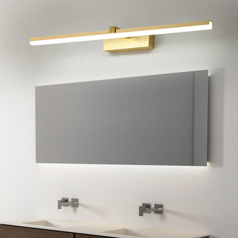 Sleek Gold Vanity Light Fixture Modern Metal Led Bath Lighting For Bathroom