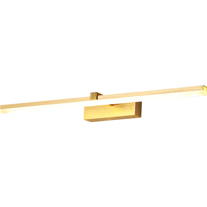 Sleek Gold Vanity Light Fixture Modern Metal Led Bath Lighting For Bathroom