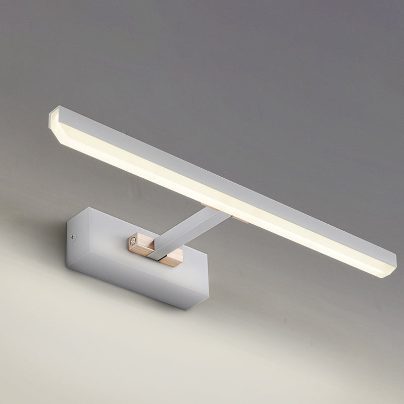Modern Linear Led Vanity Light For Bathroom Walls - Acrylic Wall Sconce Fixture White / 16 Warm